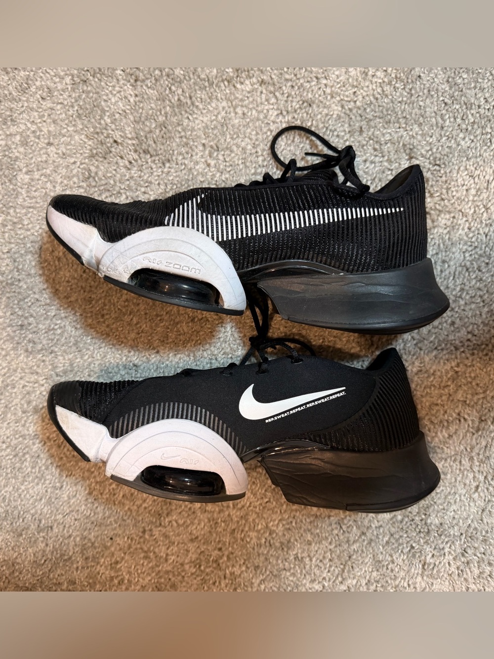 Nike Women’s Air Zoom SuperRep 2 Black and White Running Shoes
